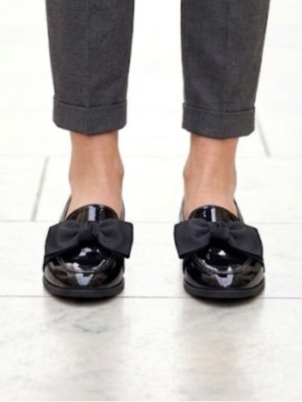 asos black patent flats bow detail elegant classic .